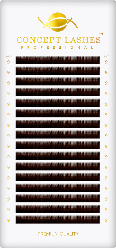 Ресницы тёмно-коричневые L 0.10 9 мм