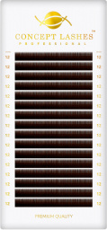 Ресницы тёмно-коричневые C 0.07 12 мм