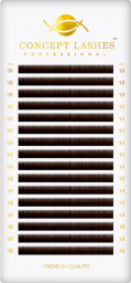 Ресницы тёмно-коричневые M 0.10 10 мм