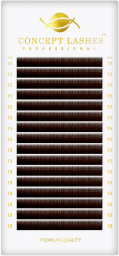 Ресницы тёмно-коричневые C 0.10 15 мм