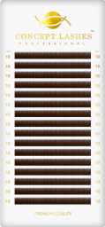 Ресницы коричневые C+ 0.10 10 мм