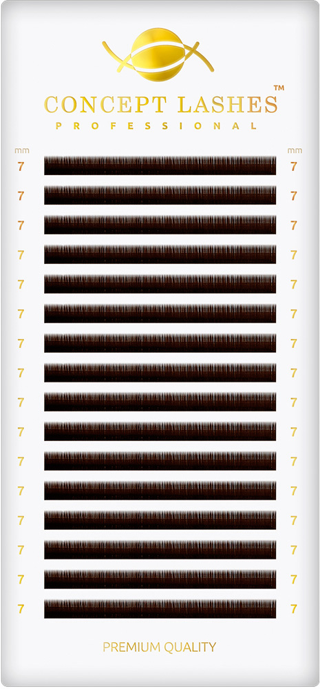 Ресницы тёмно-коричневые L 0.10 7 мм